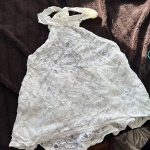 White Lace sheer Halter